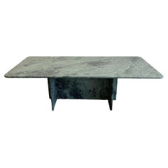 1970s Vintage Rainforest Green Marble Coffee Table