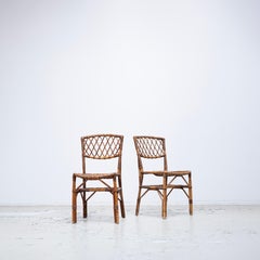 1970s , Vintage Rattan chairs , France