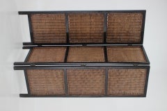 1970s, Vintage Rattan Paravan, Czechoslovakia