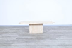1970s Vintage Rectangular Marble Coffee Table