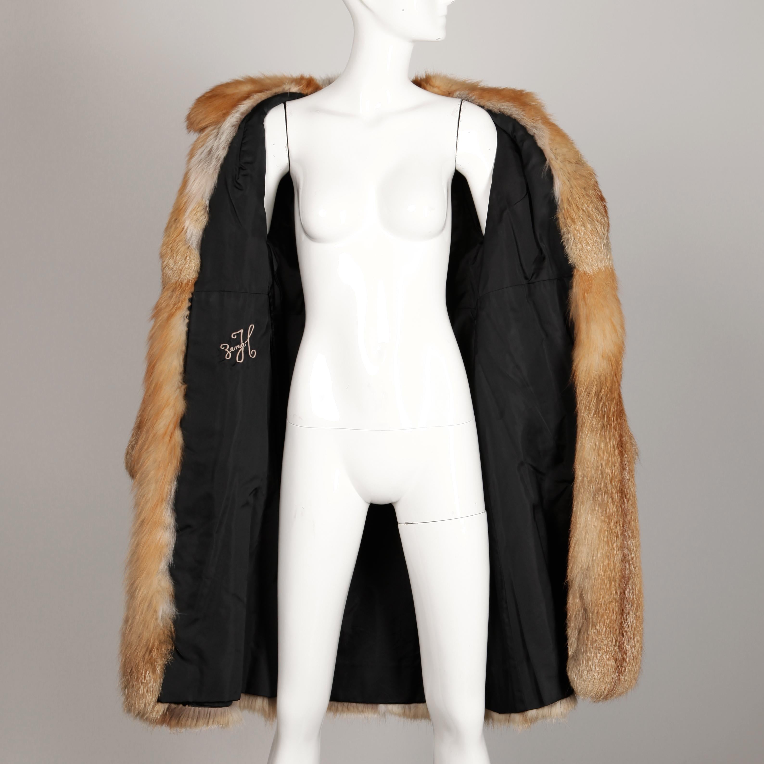 1970s Vintage Red Fox Fur Coat 6
