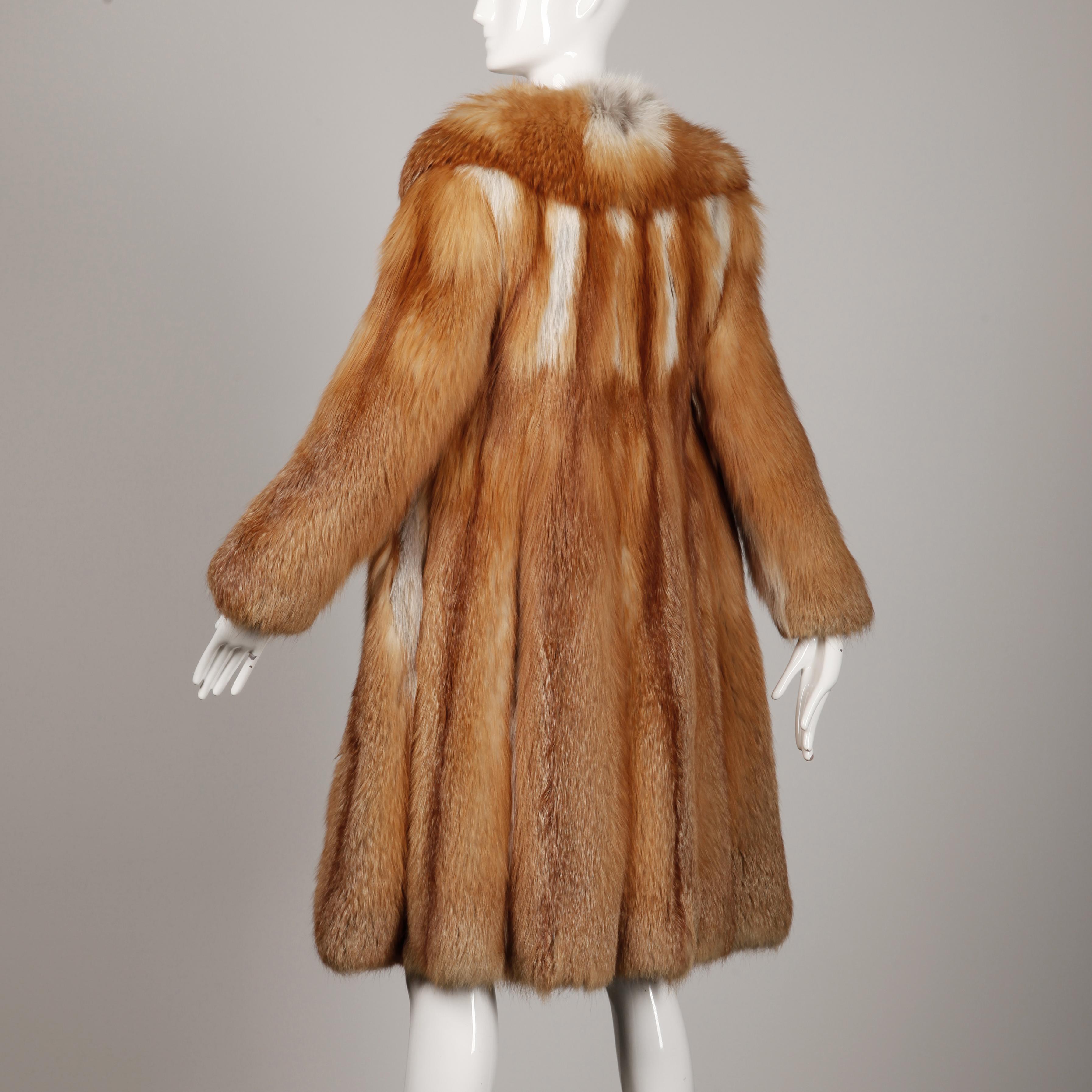1970s Vintage Red Fox Fur Coat In Excellent Condition In Sparks, NV