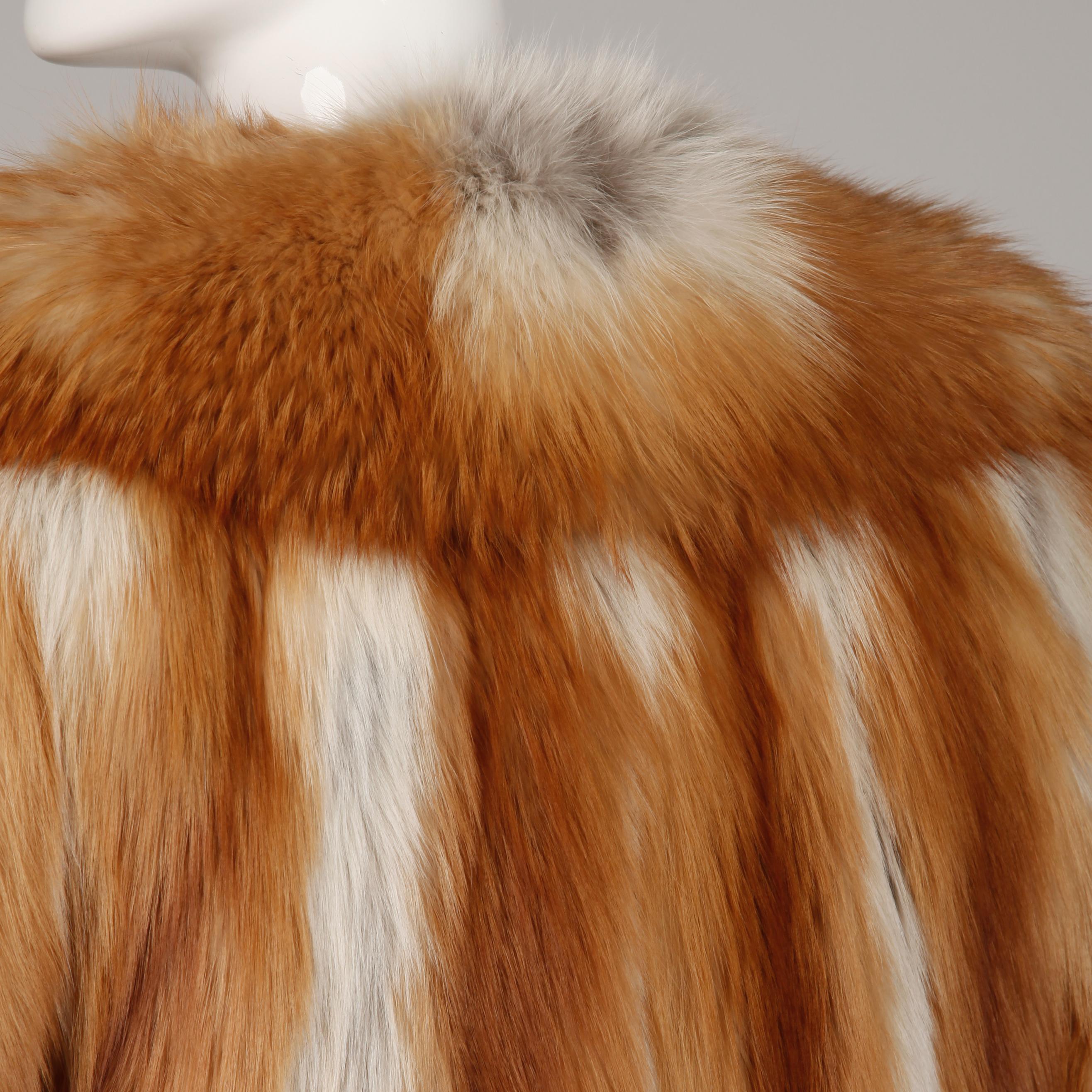 1970s Vintage Red Fox Fur Coat 2