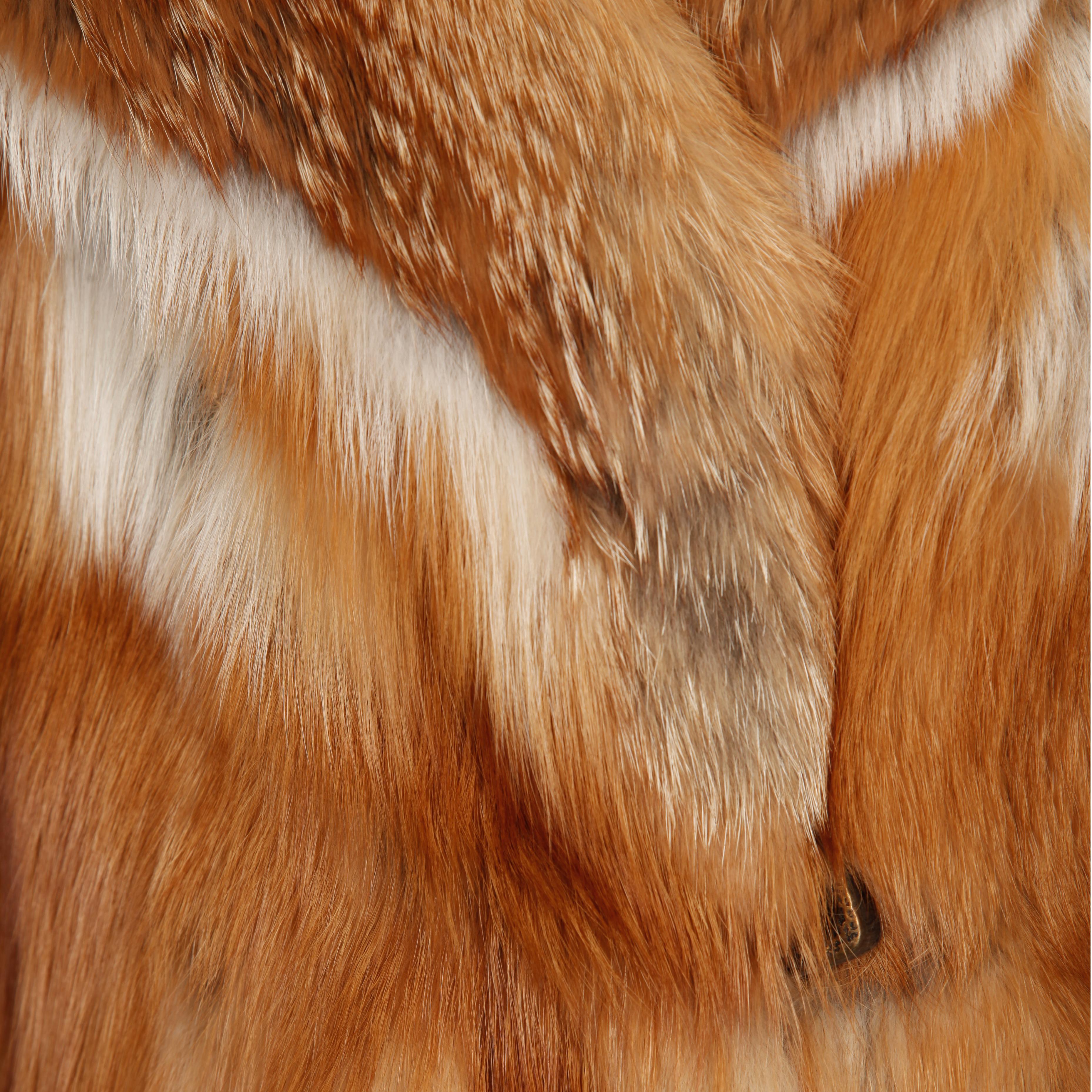 1970s Vintage Red Fox Fur Coat 3