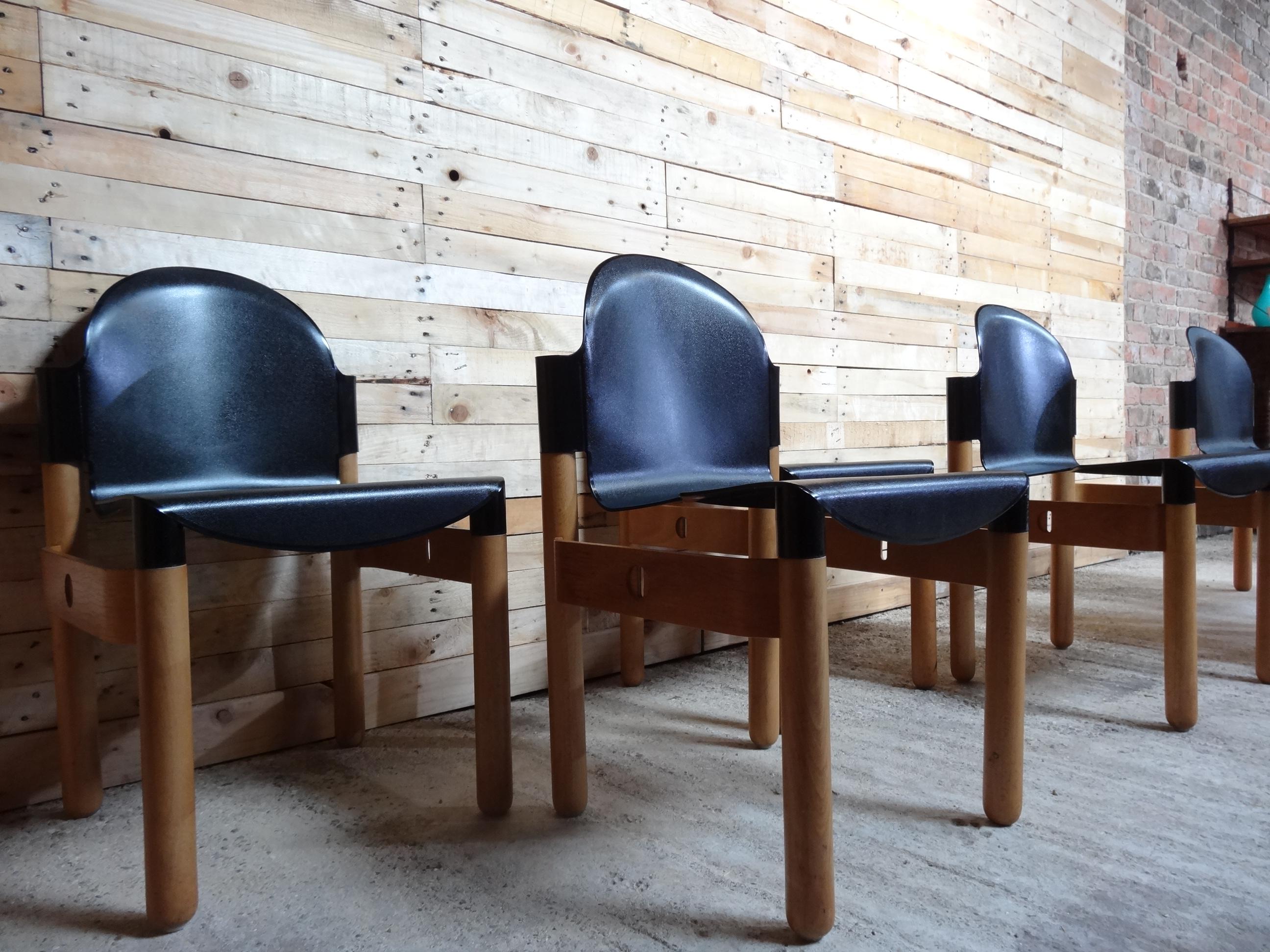 1970's Vintage Retro 6 Gert de Lange for Thornet ''The Flex'' Chairs In Good Condition For Sale In Markington, GB
