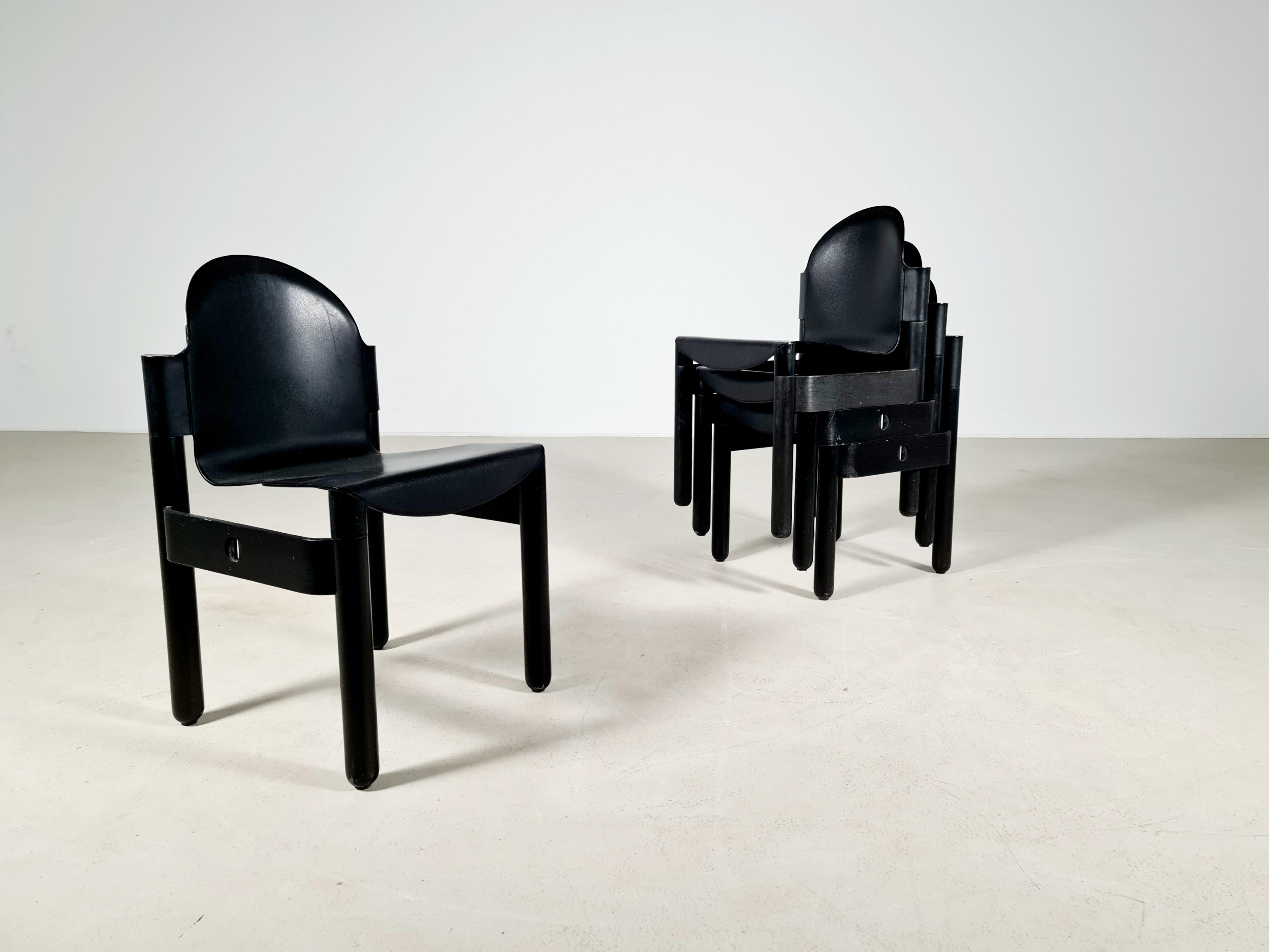 Mid-20th Century 1970's Vintage Retro 6 Gert de Lange for Thornet ''The Flex'' Chairs For Sale