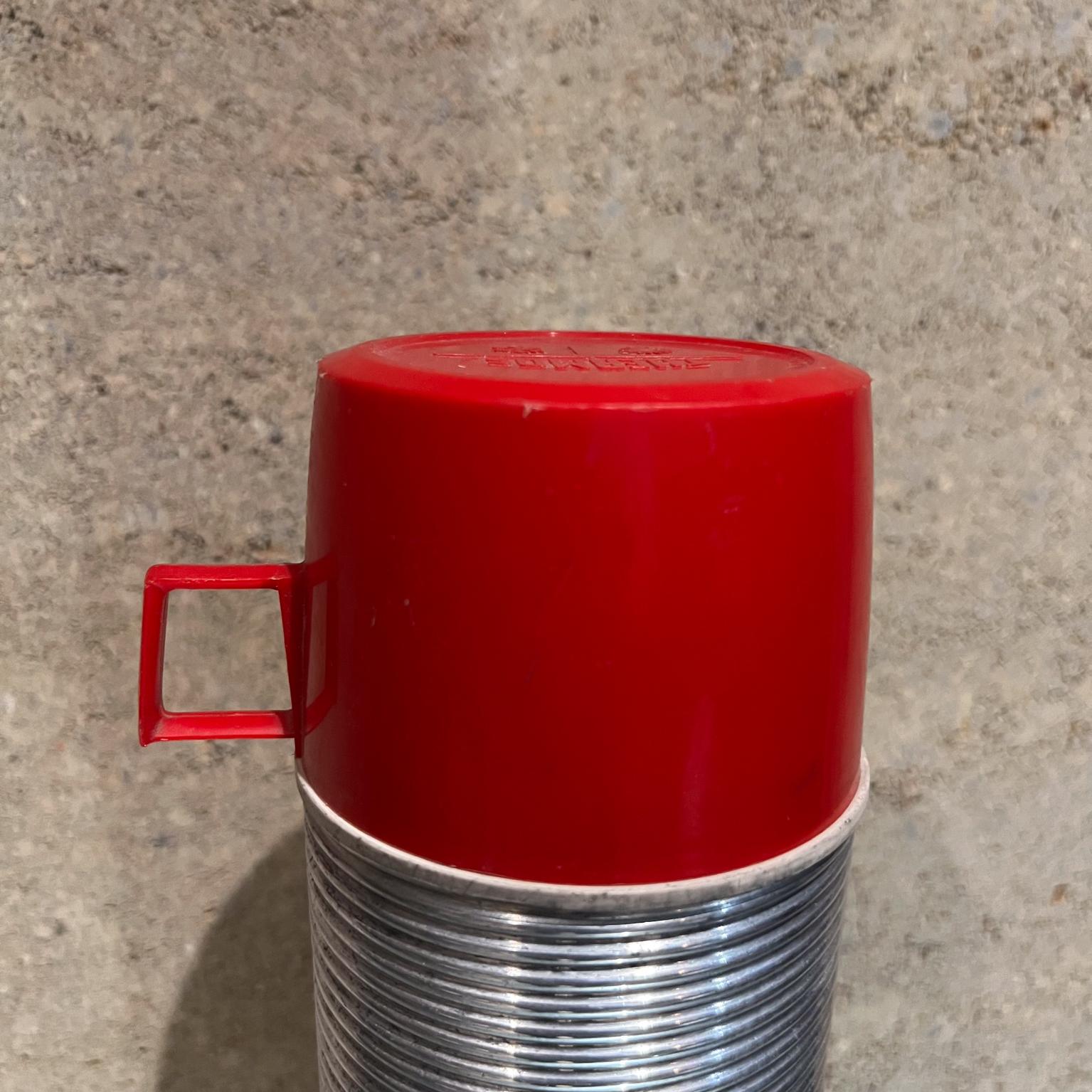 Mid-Century Modern 1970s Vintage Ribbed Thermos Retro Camp Gear USA For Sale