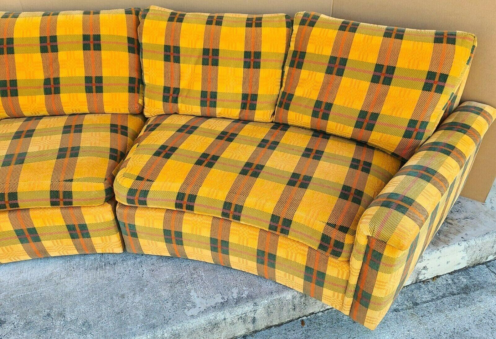 Mid-Century Modern 1970s Vintage Semi Circular Sectional Sofa