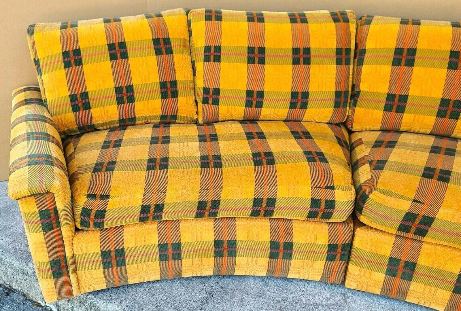 Late 20th Century 1970s Vintage Semi Circular Sectional Sofa