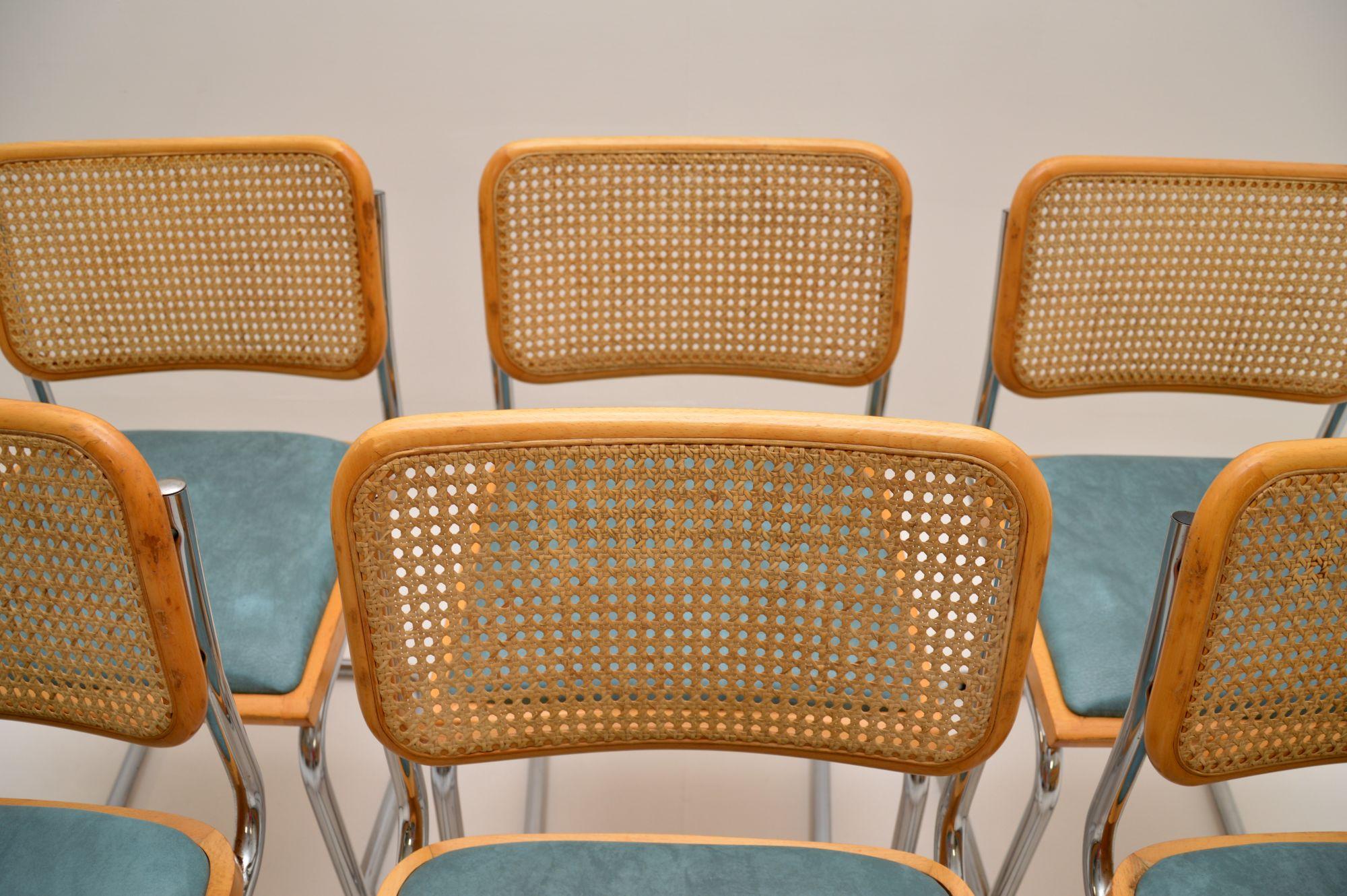 Caning 1970's Vintage Set of 6 Marcel Breuer 'Cesca' Chairs