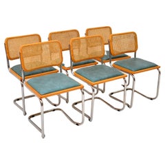 1970's Vintage Set of 6 Marcel Breuer 'Cesca' Chairs