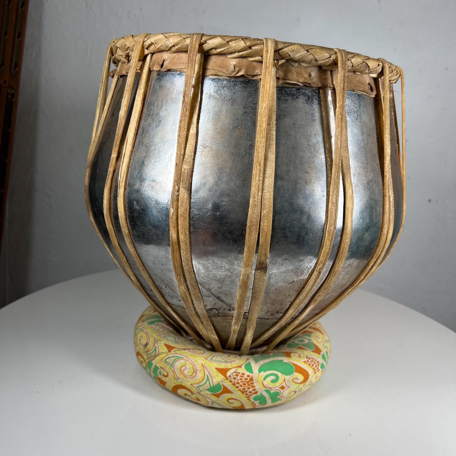 Indian 1970s Vintage Steel Tabla Drum Hand Crafted Sardarflute Bombay India