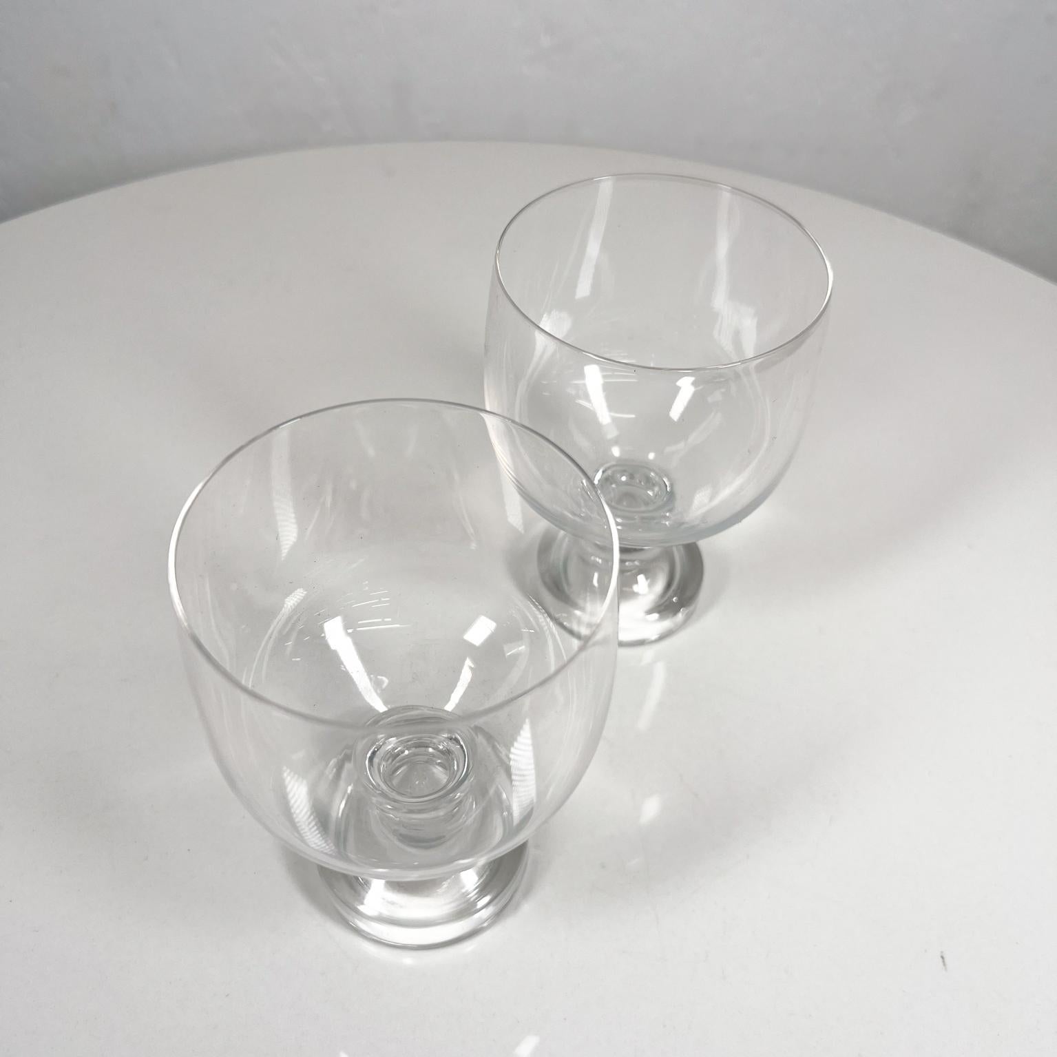 1970s Vintage Stemware Crystal Glasses Set of Two In Good Condition For Sale In Chula Vista, CA