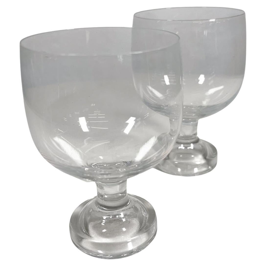 1970 Vintage Stemware Crystal Glasses Set of Two en vente