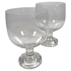 1970s Vintage Stemware Crystal Glasses Set of Two