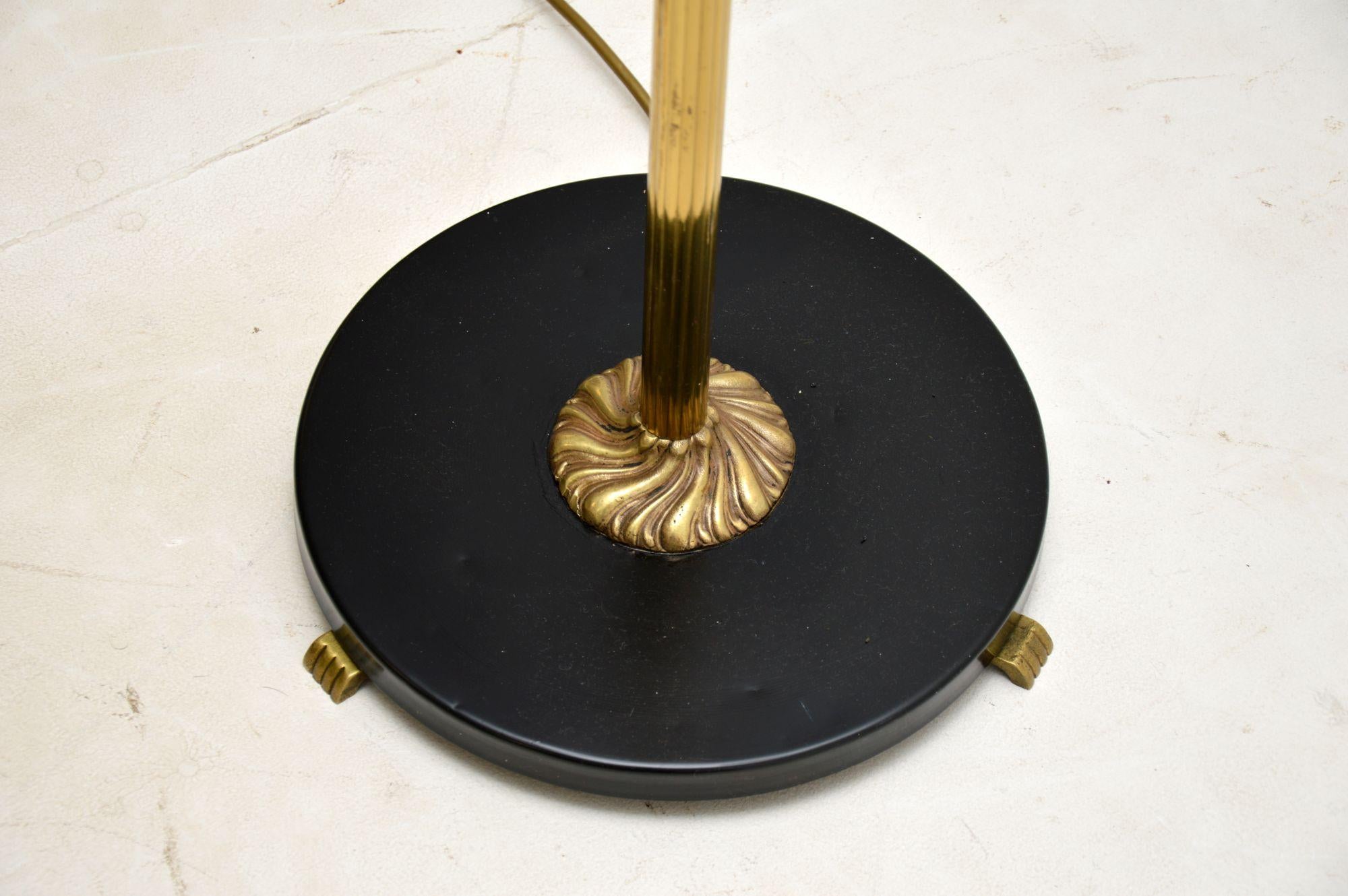 Lampada da terra in ottone svedese vintage degli anni '70 4