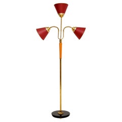 1970s Vintage Swedish Brass Floor Lamp