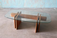 1970s Vintage Teak and Glass Coffee Table by Gustav Gaarde for Trakanten Danish