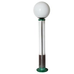 1970s Vintage Transparent Green Floor Lamp