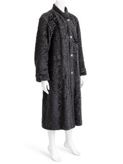 1970s Vintage Turkis Tukku Persian Lamb Fur Coat with Removable Lining