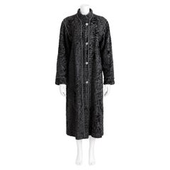 1970s Vintage Turkis Tukku Persian Lamb Fur Coat with Removable Lining