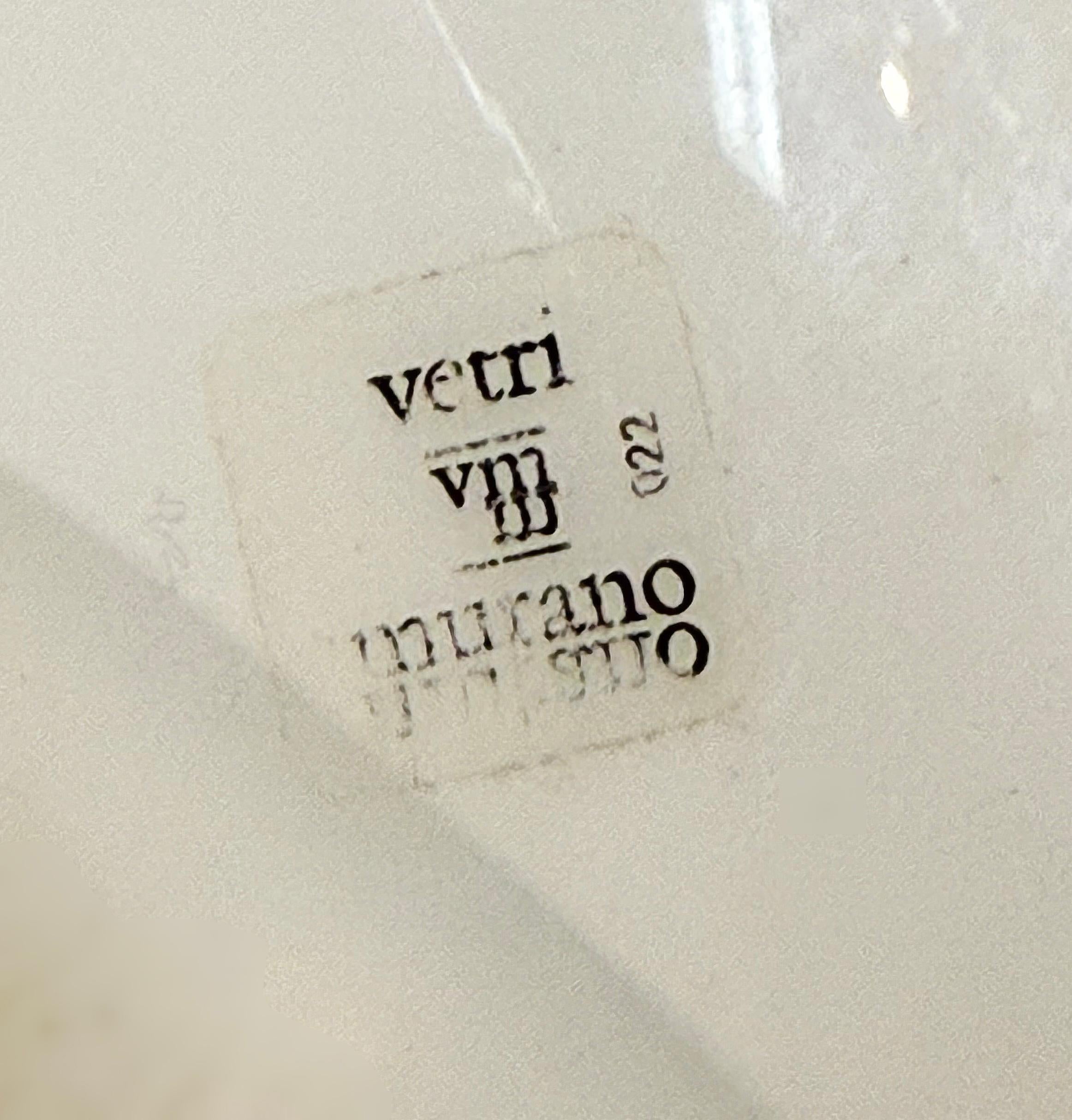 1970er Jahre Vintage Vetri geblasen Murano Glas Pilz Lampe 1