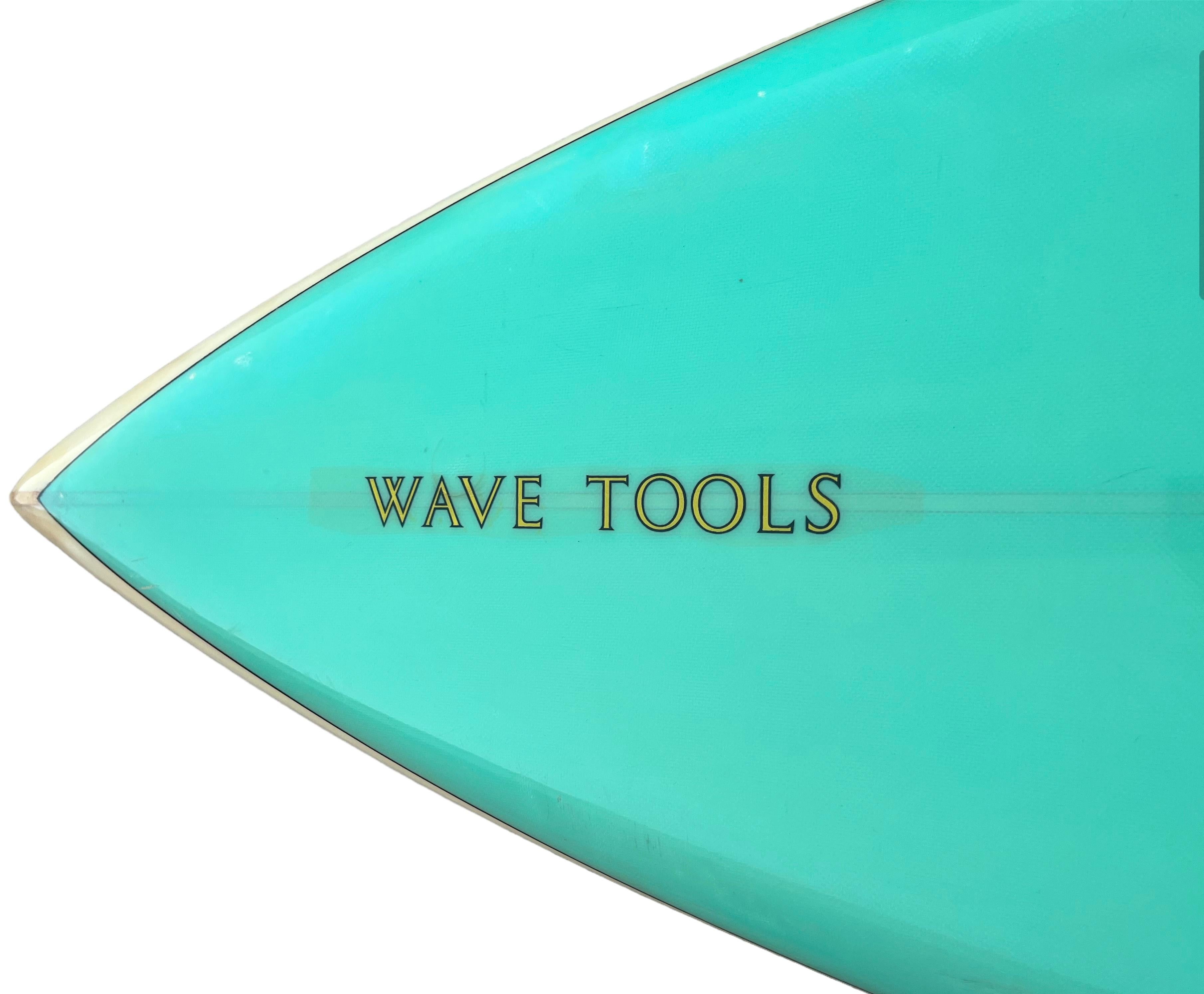 Late 20th Century 1970s Vintage Wave Tools Surfboard by Lance Collins