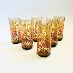 1970s Vintage Wheat Tumblers - Set of 6