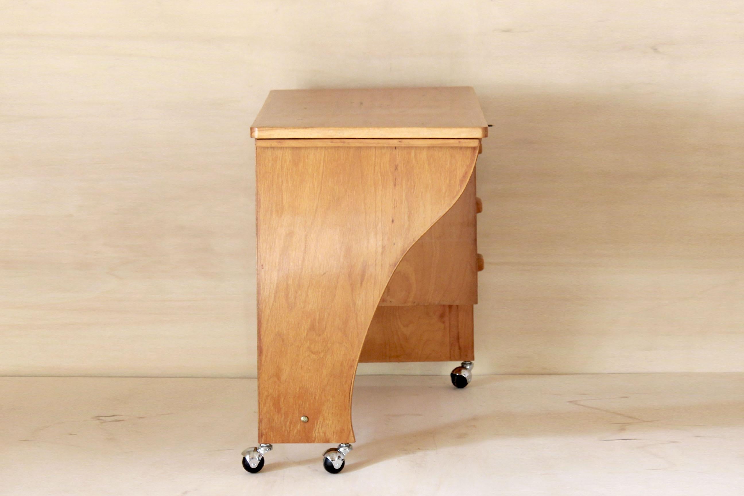 desk with drawers and wheels