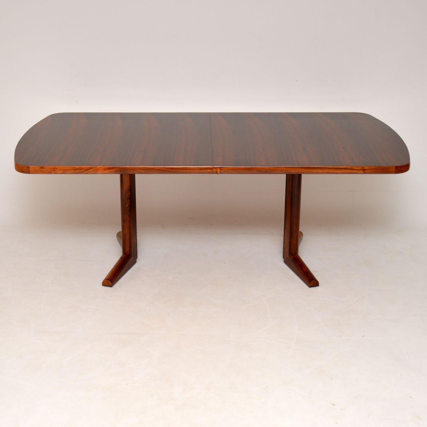 Mid-Century Modern 1970s Vintage Wooden Extending Dining Table by Gordon Russell