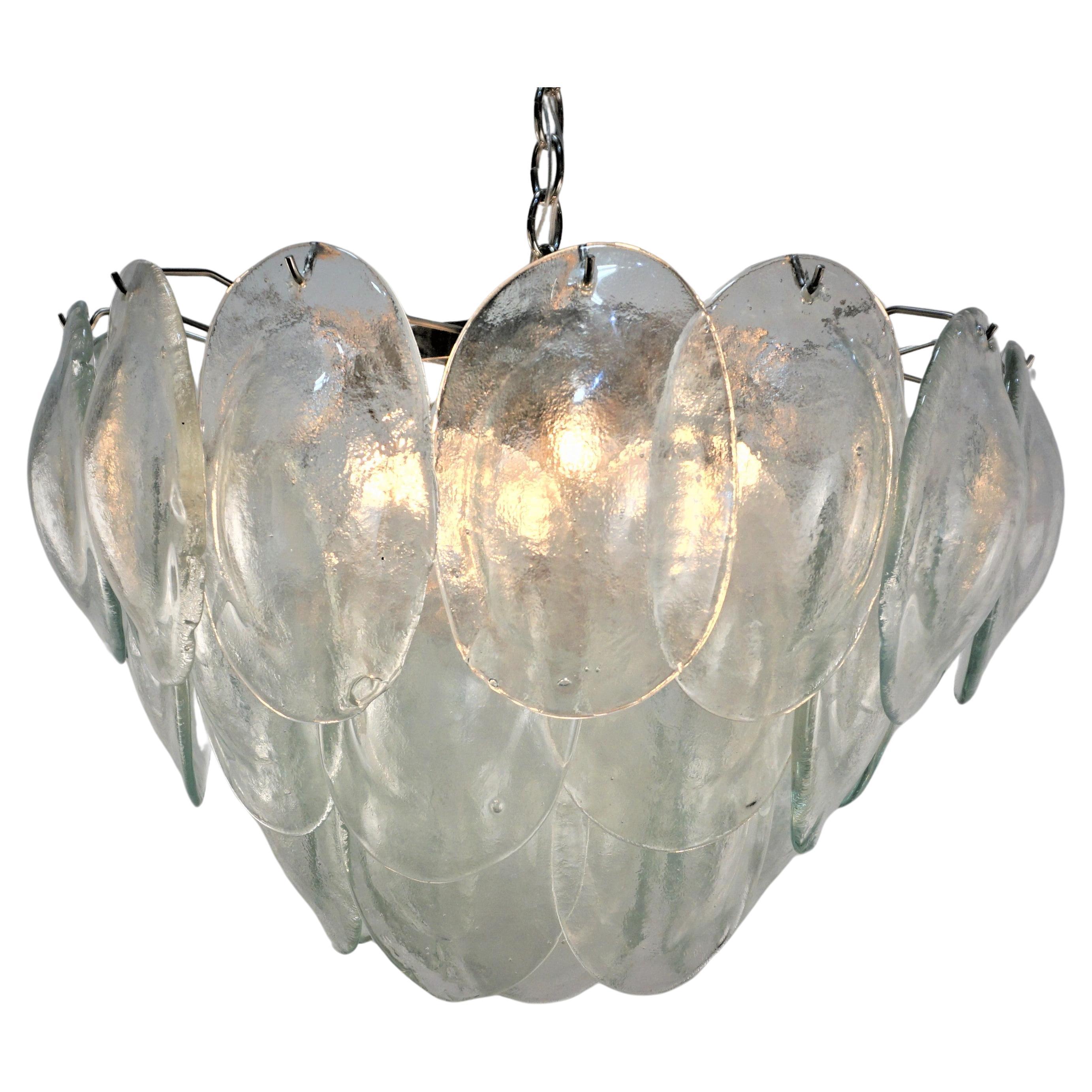 1970's Vistosi Italian Blown glass chandelier