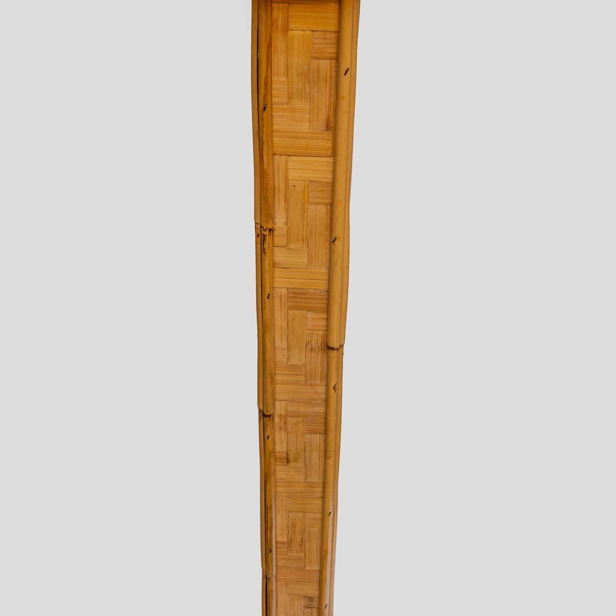Italiano Vivai del Sud design anni '70 Appendiabiti in bambù e rattan in vendita
