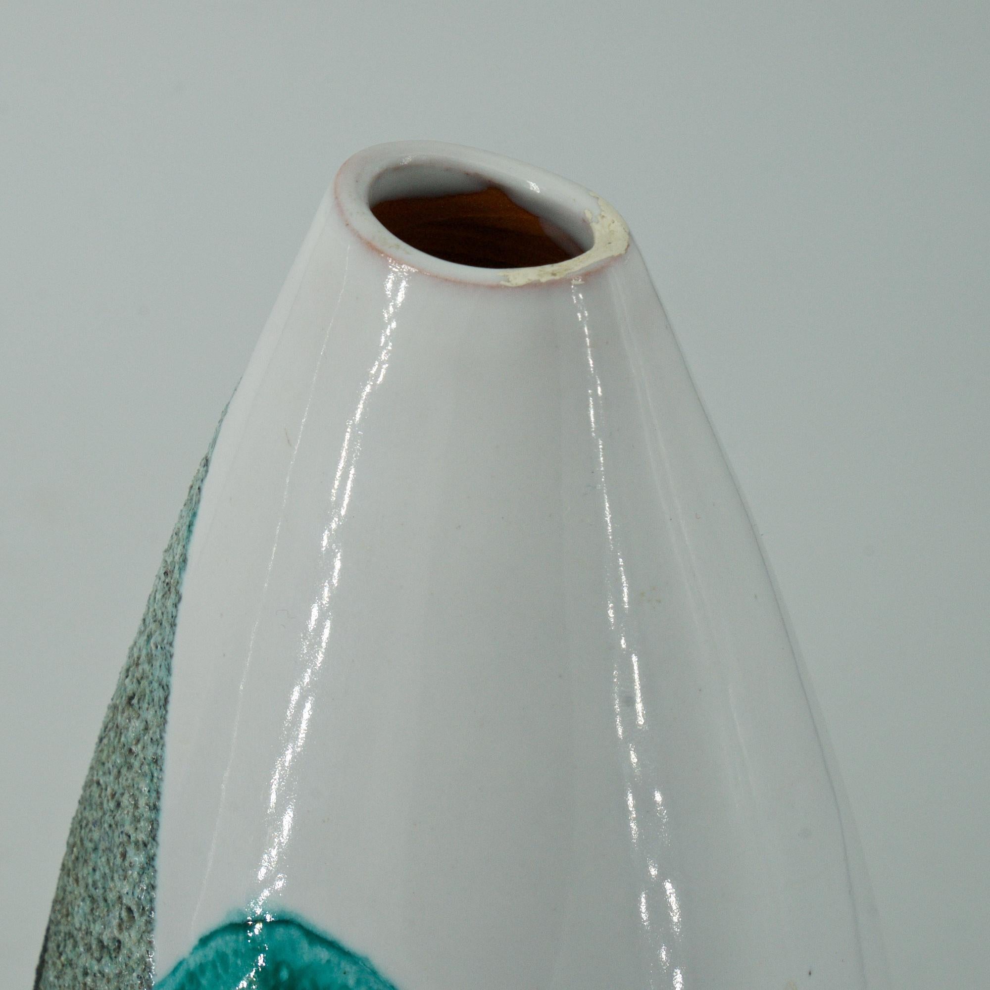 1970er Jahre Vulkanglasur Keramik Vasen von Ettore Sottsass Bitossi Raymor:: Italien Paar im Zustand „Starke Gebrauchsspuren“ in Hyattsville, MD