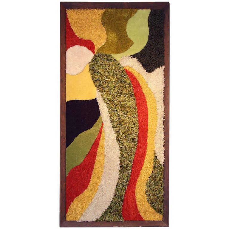 1970s Wall Mounted Framed Rug For Sale