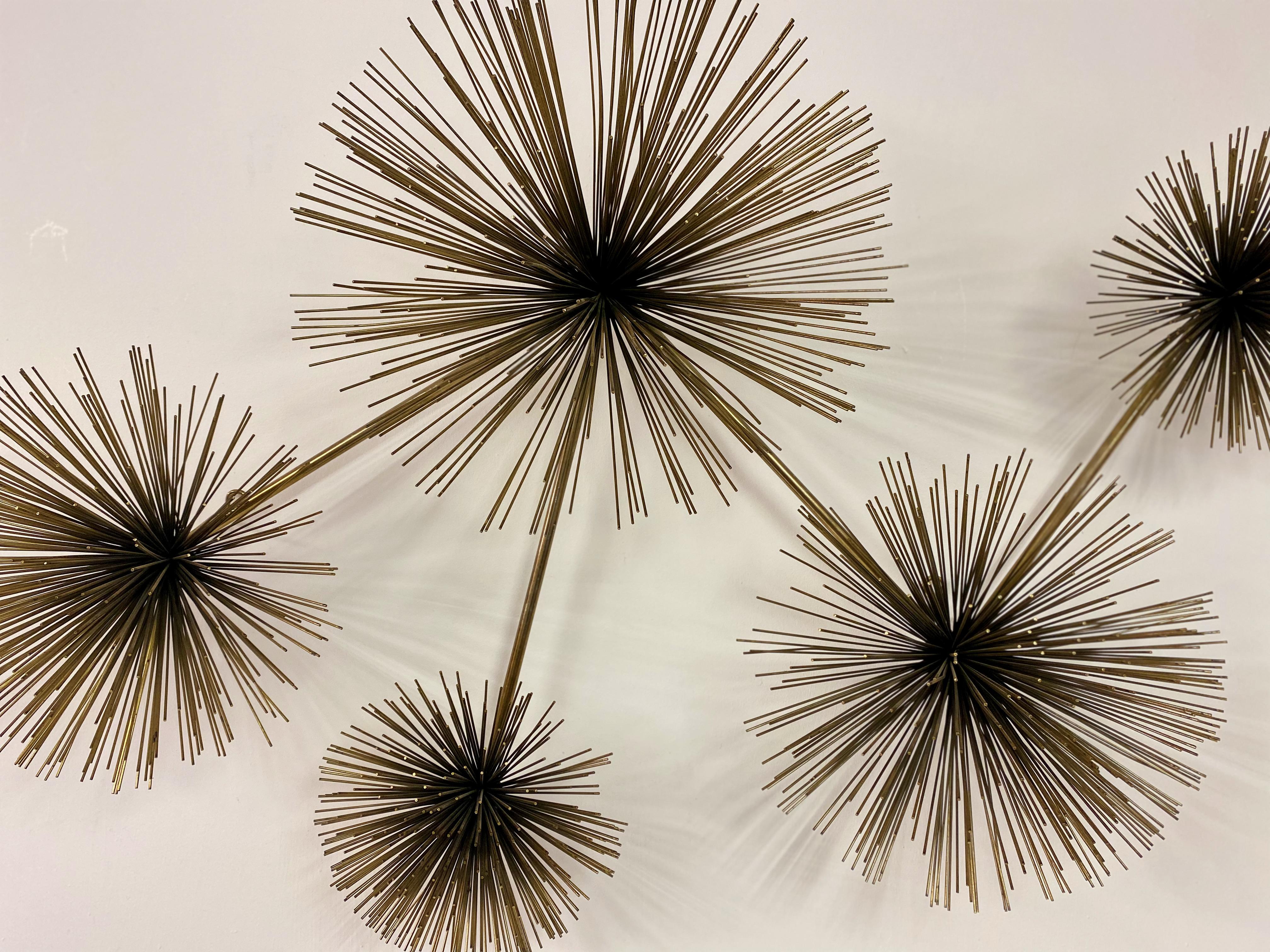 American 1970s Wall Mounted Starburst Sculpture By Curtis Jere For Sale