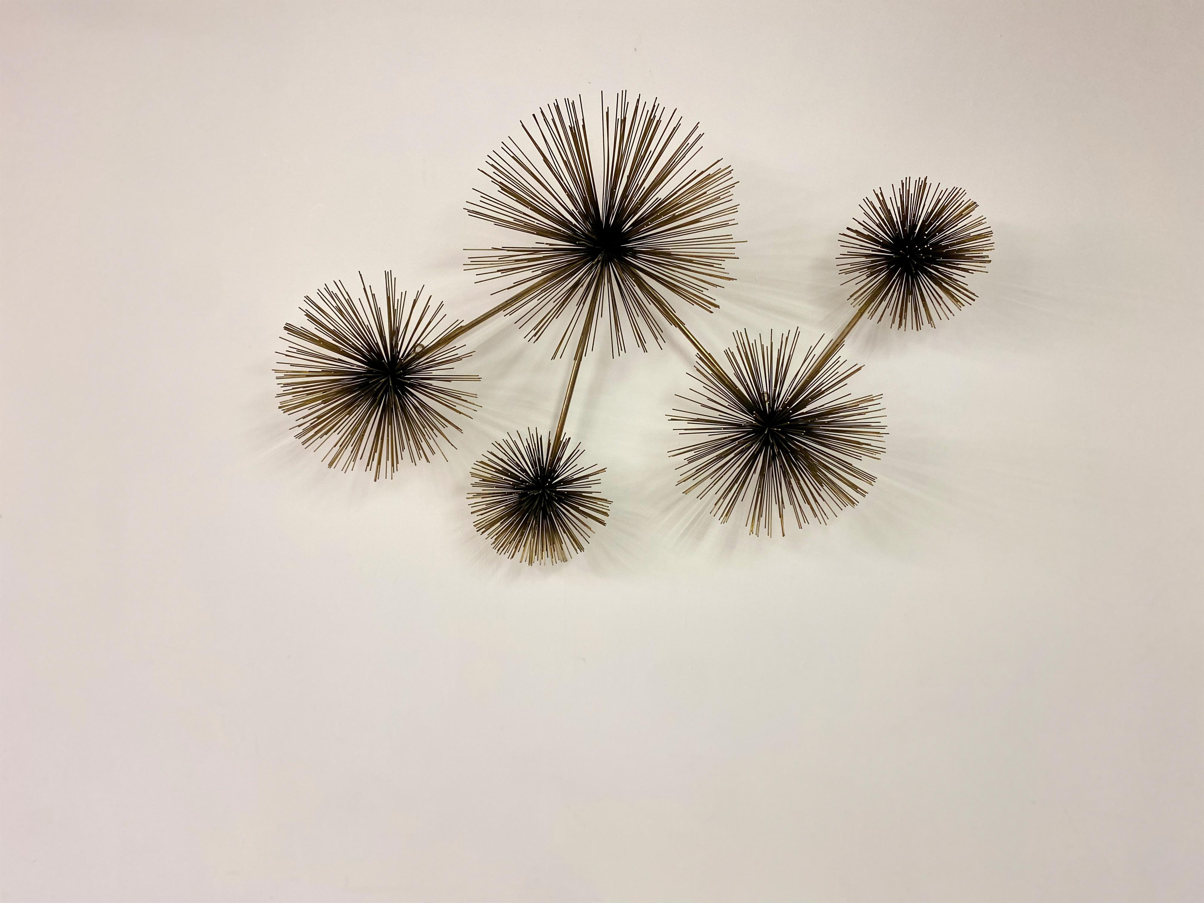 1970s Wall Mounted Starburst Sculpture By Curtis Jere In Good Condition For Sale In London, London