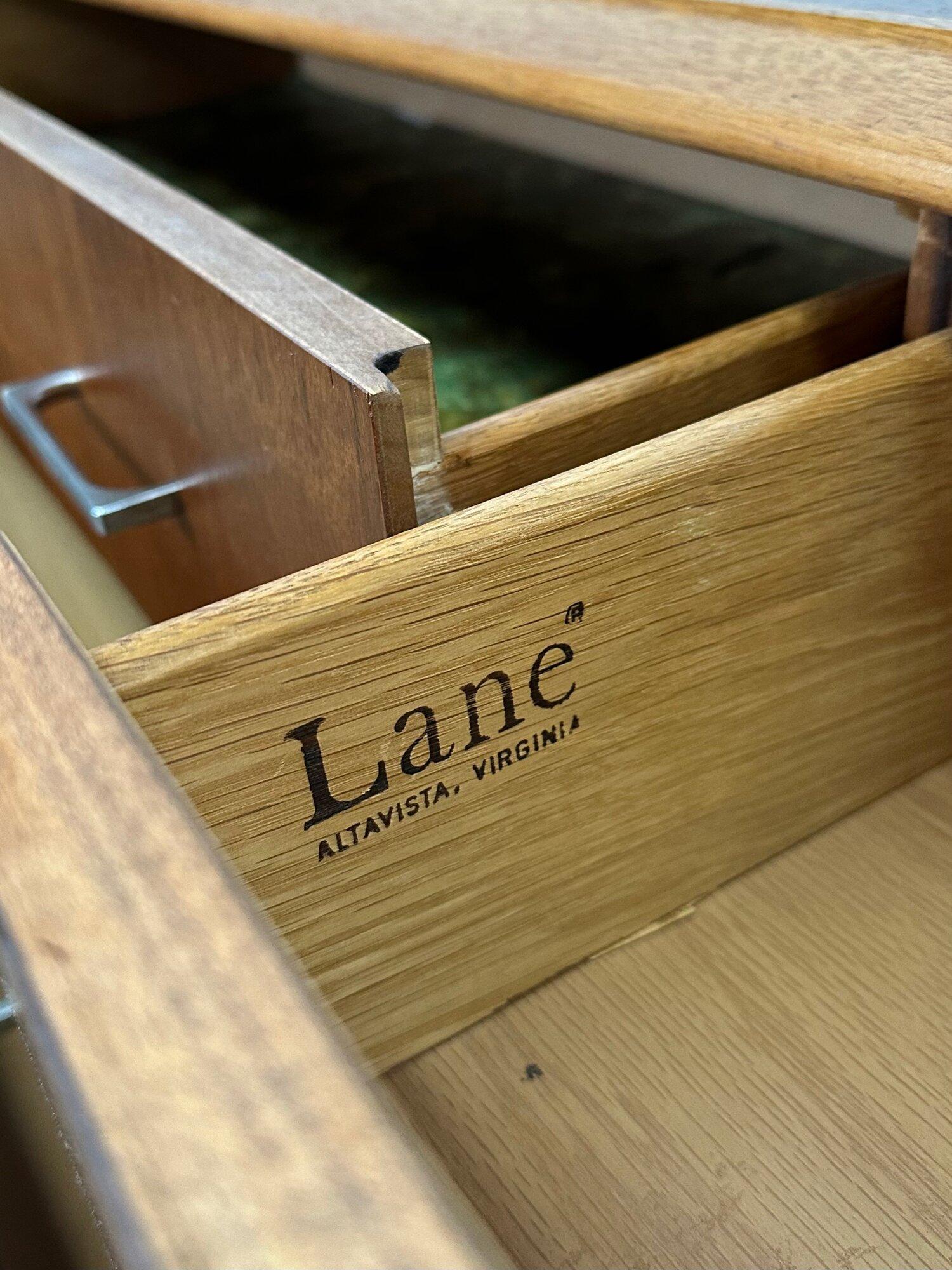 1970s Walnut and Oak Plinth Dresser by Lane For Sale 6