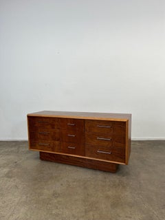 1970s Walnut and Oak Plinth Dresser by Lane