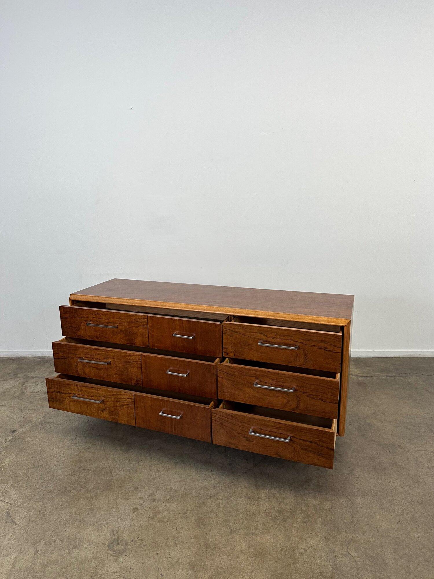 1970s Walnut and Oak Plinth Dresser by Lane For Sale 2
