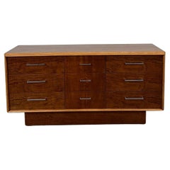 Retro 1970s Walnut and Oak Plinth Dresser by Lane