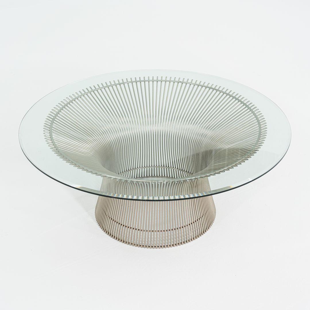 Fin du 20e siècle 1970s Warren Platner for Knoll Table basse ronde de 36