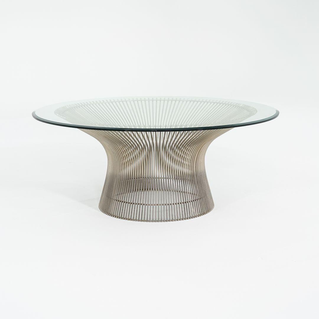 1970s Warren Platner for Knoll Table basse ronde de 36