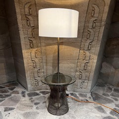 1970s Warren Platner for Knoll Metal Floor Lamp and Table