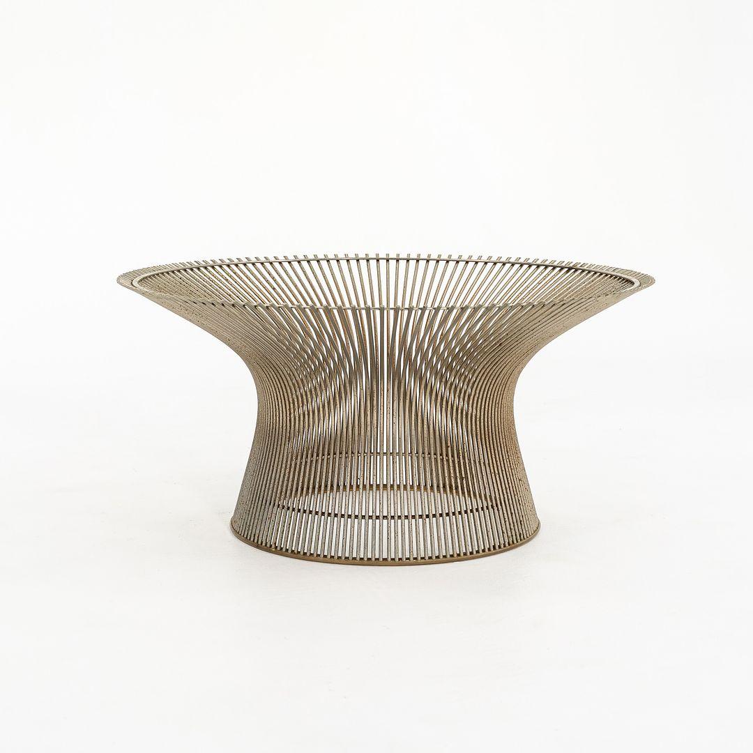Verre Table basse en acier Warren Platner pour Knoll des années 1970, modèle 3714T en vente