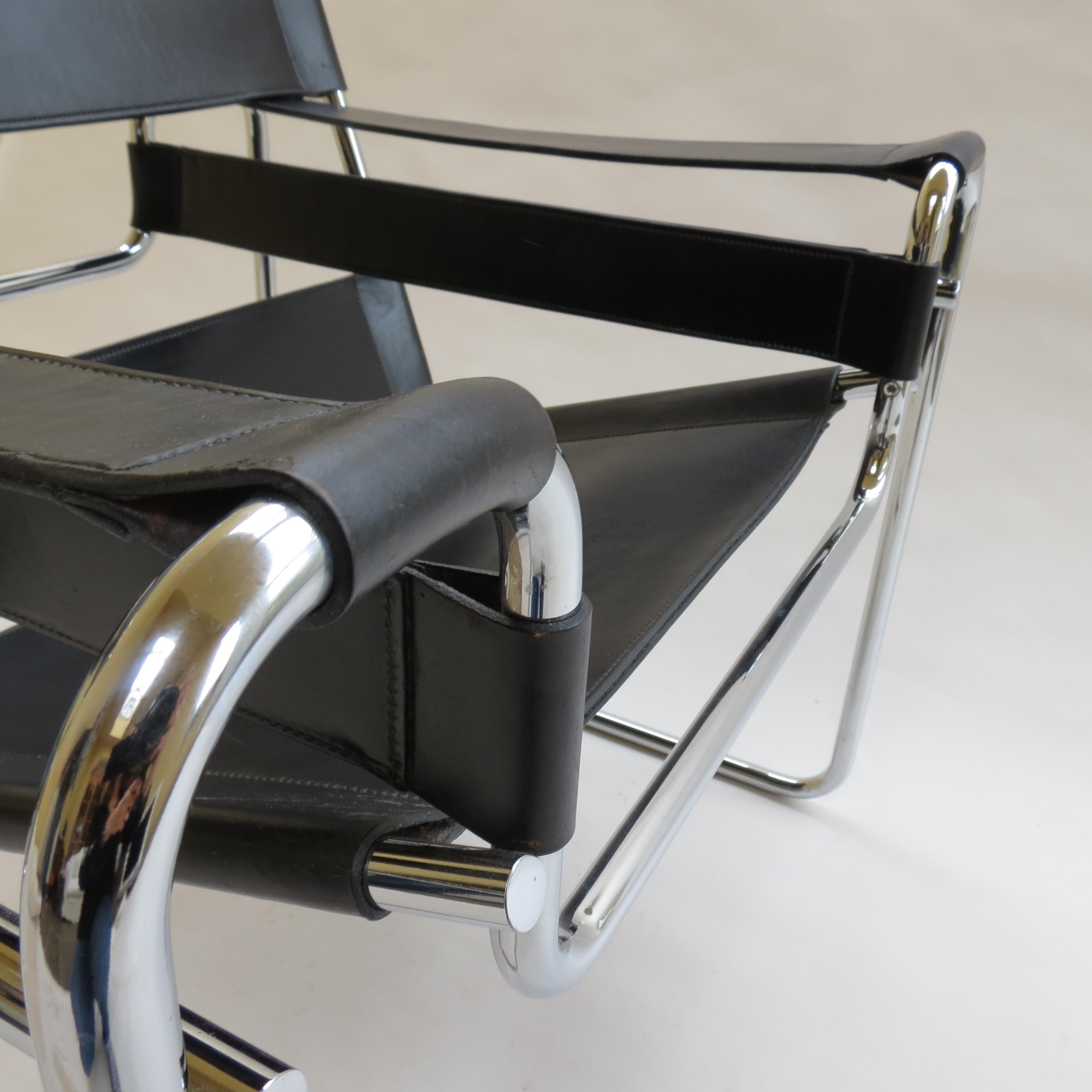 Machine-Made 1970s Wassily B3 Chair by Marcel Breuer for Knoll