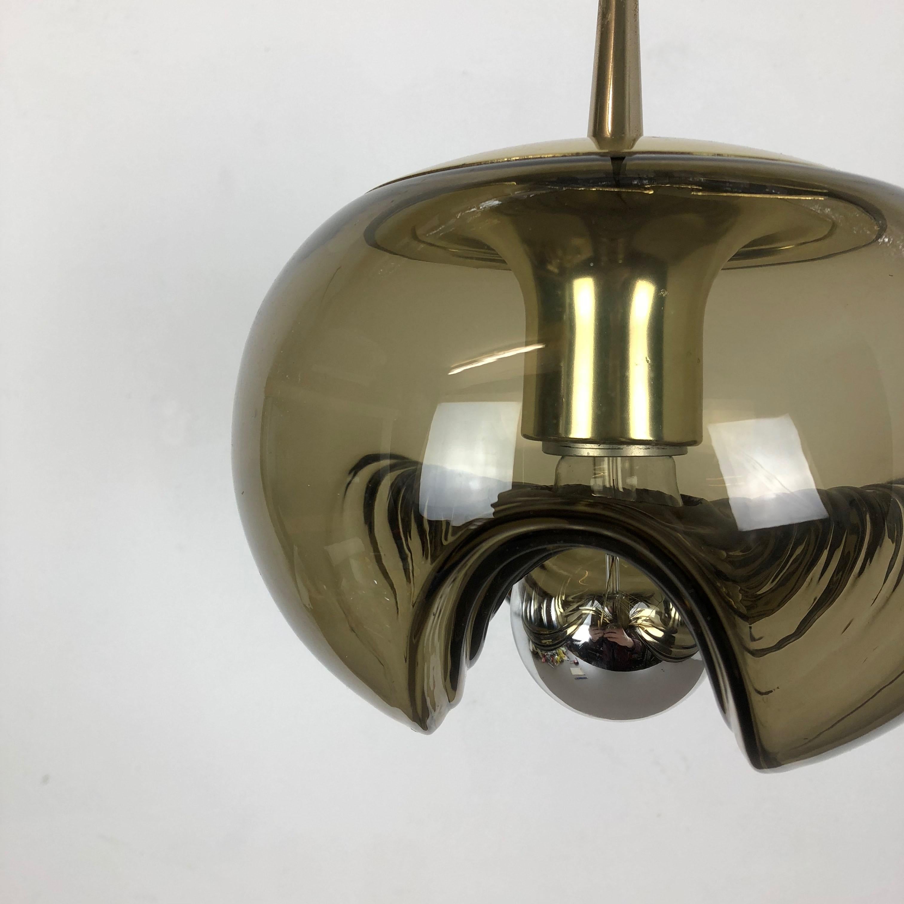 Mid-Century Modern 1970s Wave Hanging Light by Koch and Lowy for Peill and Putzler, Germany