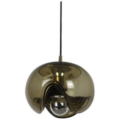 Retro 1970s Wave Hanging Light by Koch and Lowy for Peill and Putzler, Germany