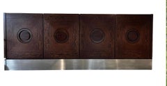 1970s Wenge Brutalist Credenza, Belgium
