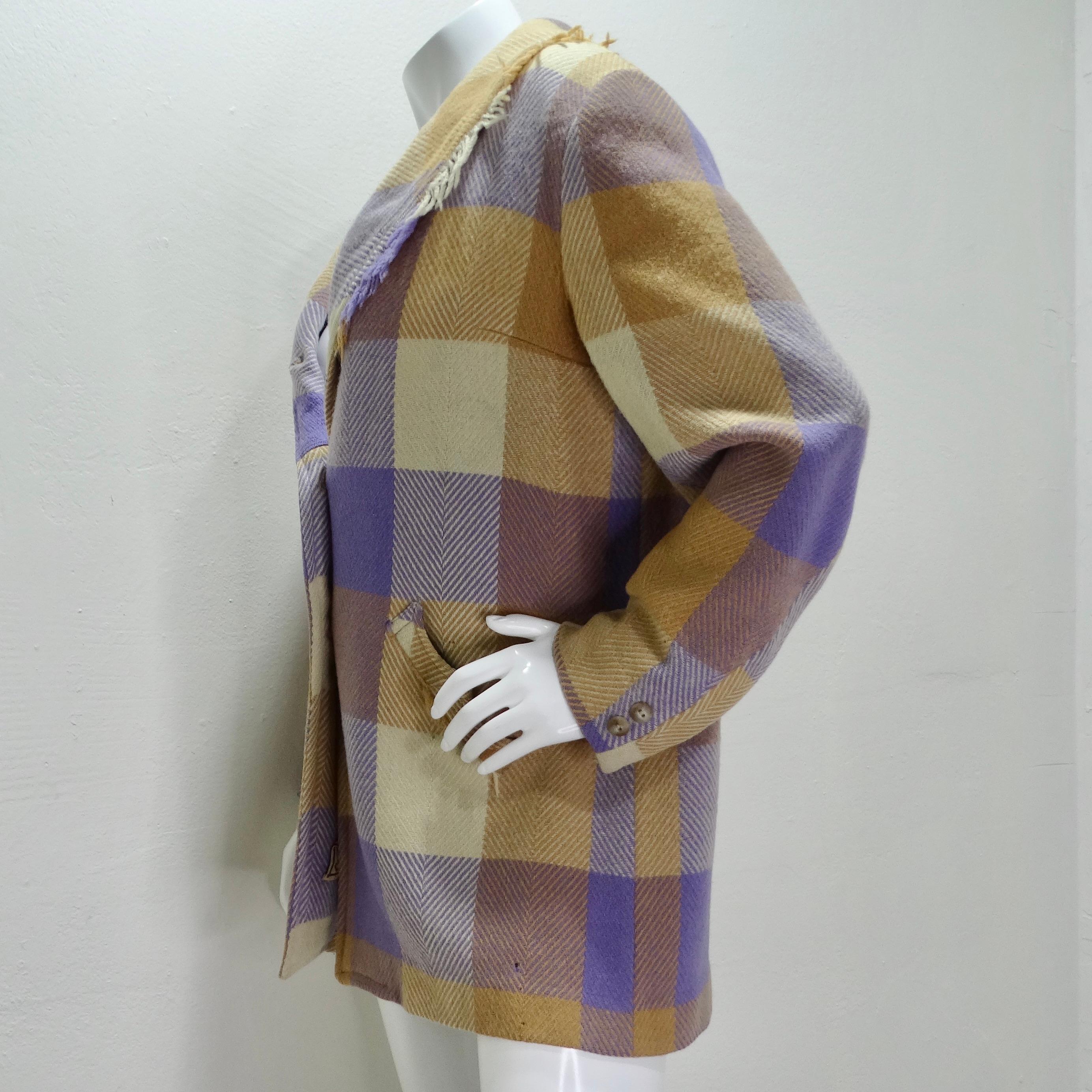 1970s Western Plaid Wool Blazer 3