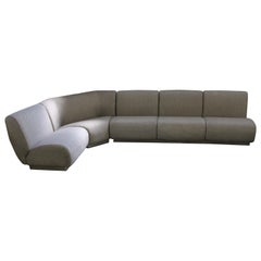 Mid-Century White and Grey Italian Formanova Sectional Sofa by Gianni Moscatelli